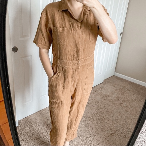 MATE the Label Pants - Mate Linen Jumpsuit Short Sleeve S